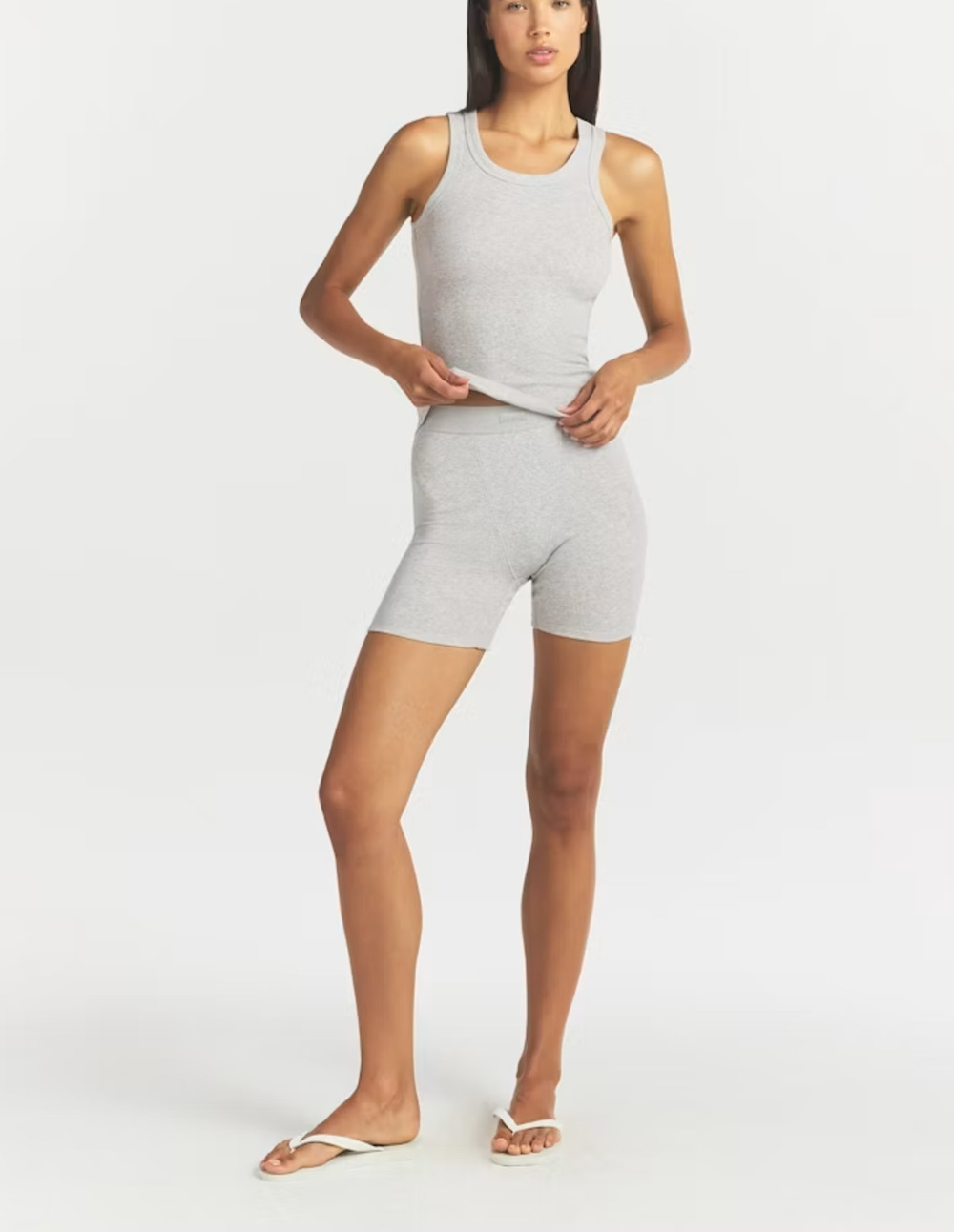 Skims babydoll Ribbed Tank Top Marble Y2K Kim Kardashian Size X-Small A011045